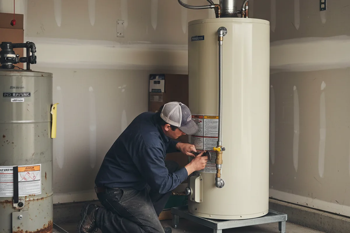 Water heater and shutoff valve replacement in Etters
