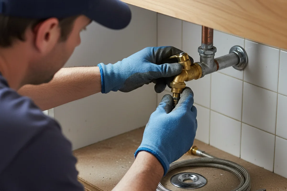 Shutoff valve and fitting work during Emergency Plumbing in Etters